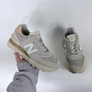 New Balance 574 Athletic Sneakers Women's 8.5 Legacy Cream Low Top Classic Shoes